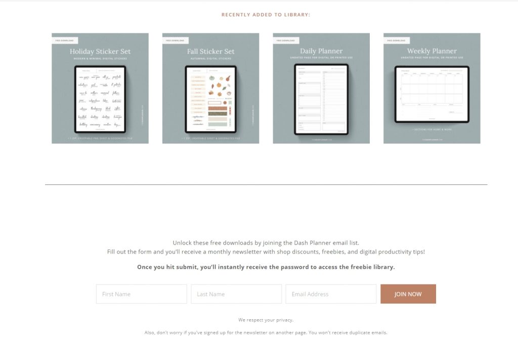 Dash Planner 網站 | iPad digital planner | me.Learning